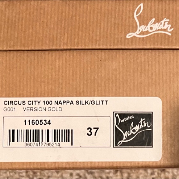 Christian Louboutin Circus City 100 Version Gold size 37 Spikes Peep Toe. - Picture 11 of 11